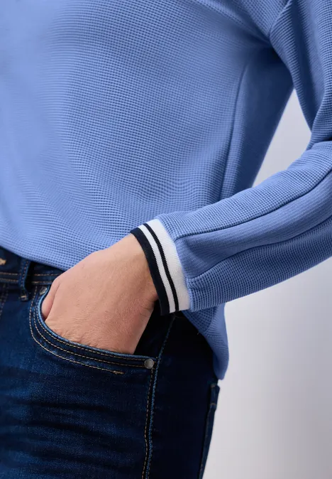 Strukturshirt mit Tape bonnet blue Strukturshirt mit Tape bonnet blue