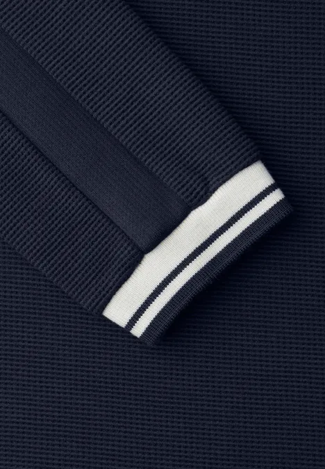Strukturshirt mit Tape shadowed navy