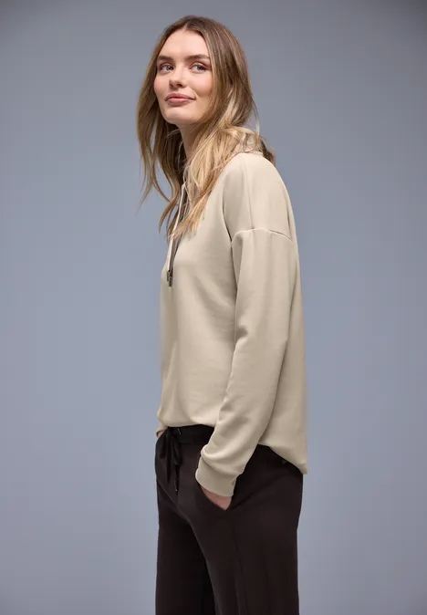 Shirt in effen kleur cotton beige Shirt in effen kleur cotton beige