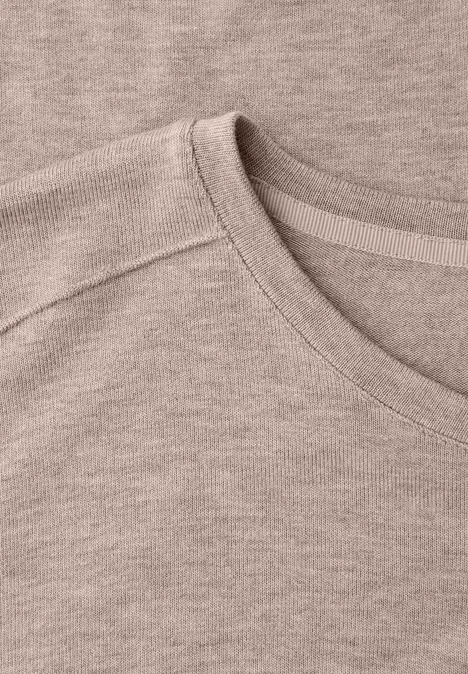 Shirt met gemêleerde look light terra mocha mel.