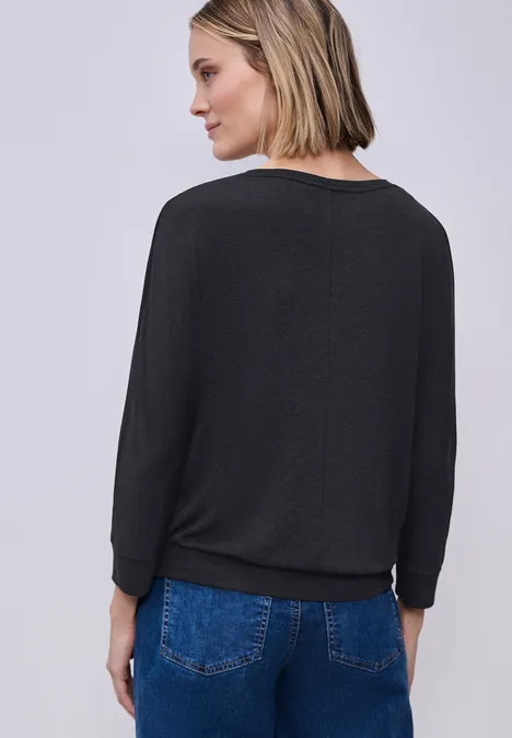 Shirt im Melange-Look shadowed navy mel.