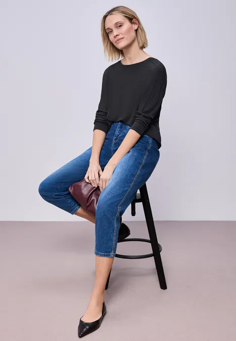 Shirt im Melange-Look shadowed navy mel.