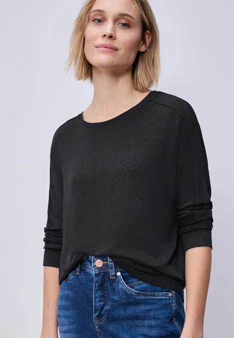 Shirt im Melange-Look shadowed navy mel.