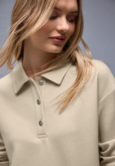 Poloshirt cotton beige mel.