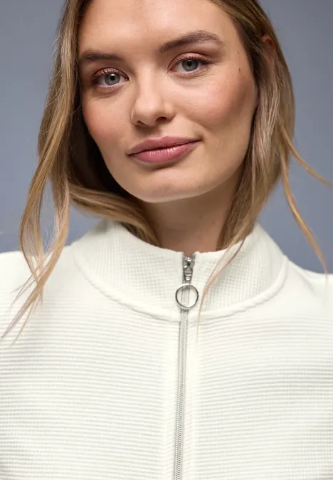 Jas met rits off white