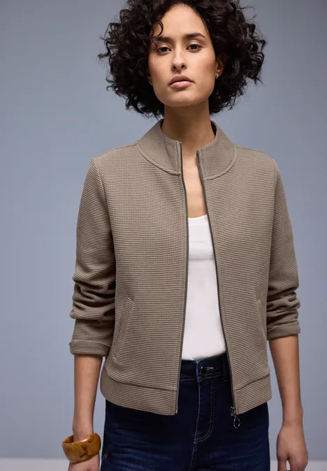 Zipper Jacke light terra mocha