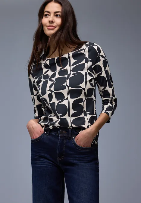 T-shirt à motifs shadowed navy