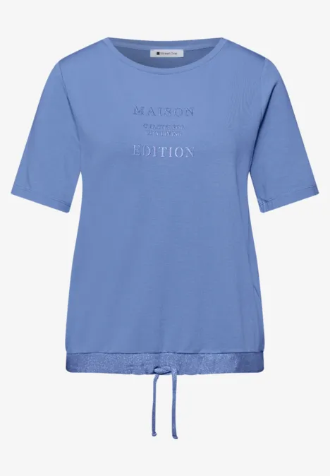 T-shirt avec imprimé bonnet blue