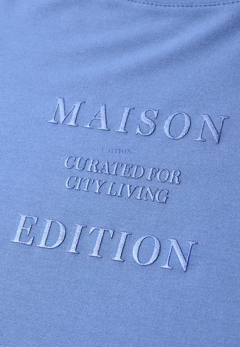 T-shirt avec imprimé bonnet blue