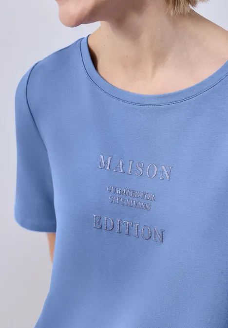 T-shirt avec imprimé bonnet blue