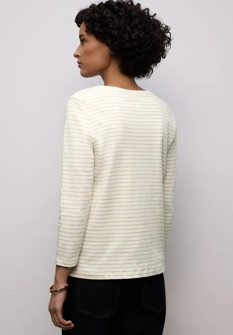 Gestreept shirt off white