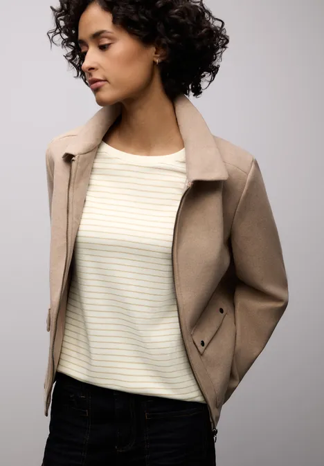 Gestreept shirt off white