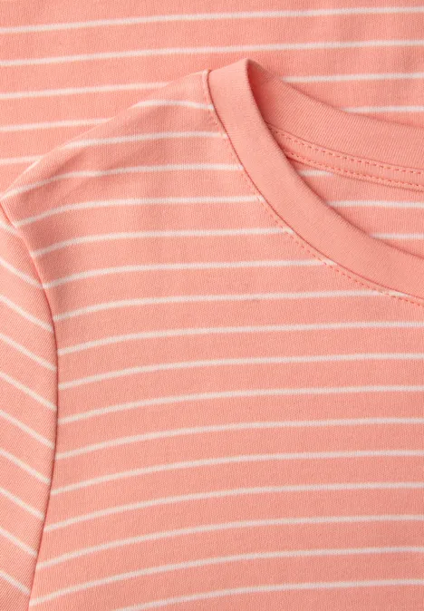 Gestreept shirt light apricot