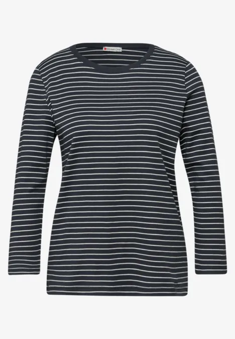 Gestreept shirt shadowed navy