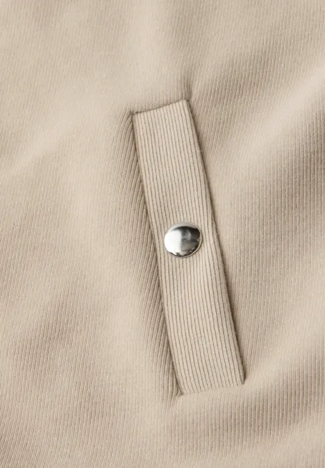 Zipper Jacke cotton beige