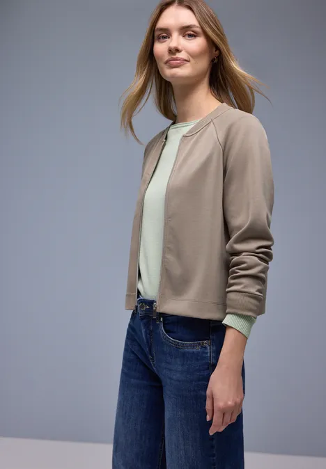 Gemusterte Jacke light terra mocha