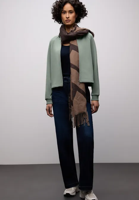 Gemusterte Jacke dark mint green