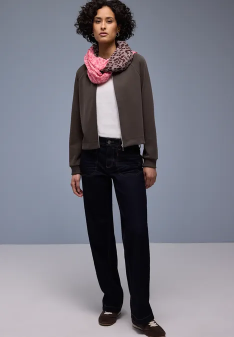 Gemusterte Jacke molten earth