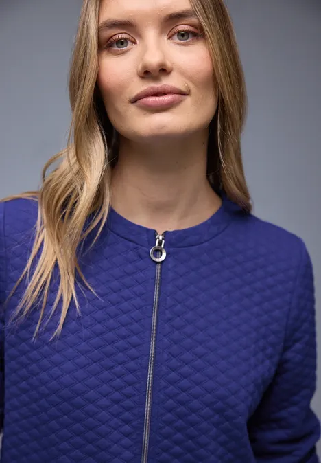 Zipper Jacke mit Struktur amparo blue