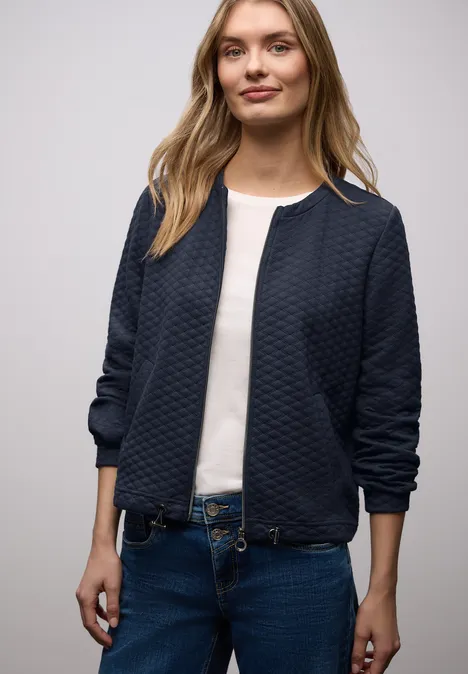 Zipper Jacke mit Struktur shadowed navy