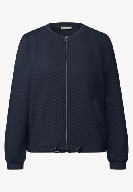 Zipper Jacke mit Struktur shadowed navy