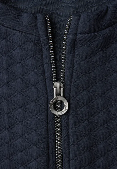 Zipper Jacke mit Struktur shadowed navy