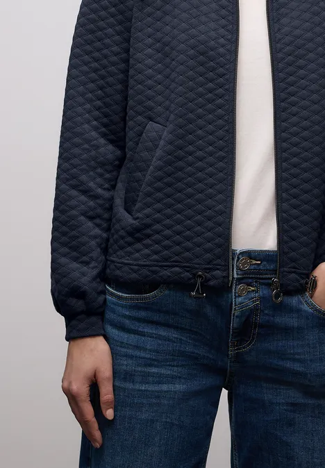 Zipper Jacke mit Struktur shadowed navy