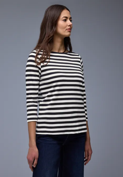 Gestreiftes Shirt Black