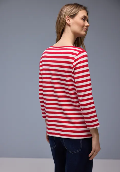 Gestreept shirt power berry