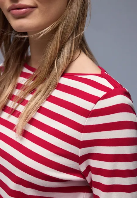 Gestreept shirt power berry