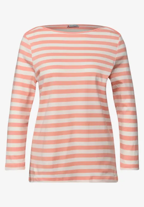 Bluzka w paski light apricot