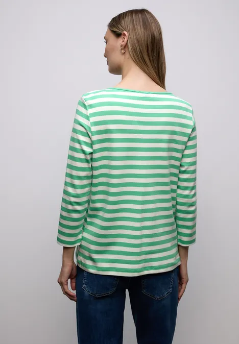 Gestreept shirt arcadia green