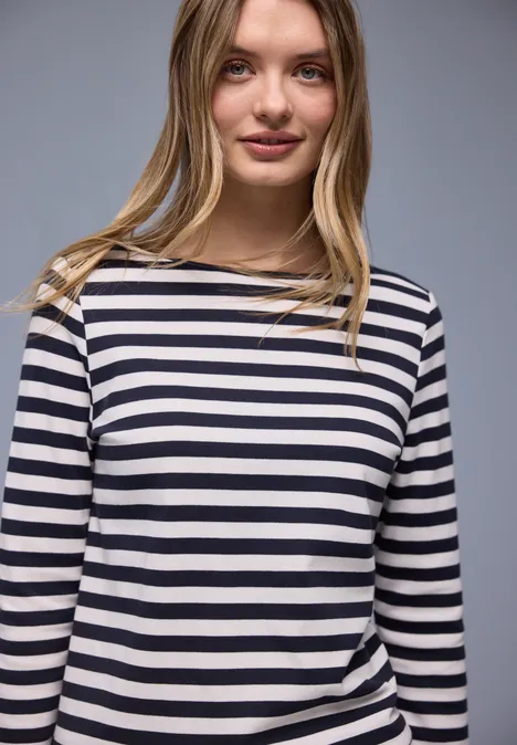 Bluzka w paski shadowed navy