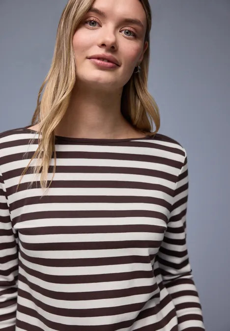 Bluzka w paski molten earth