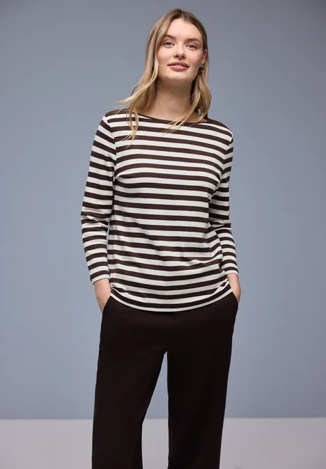 Bluzka w paski molten earth