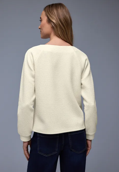 Shirt mit Zipper soft beige