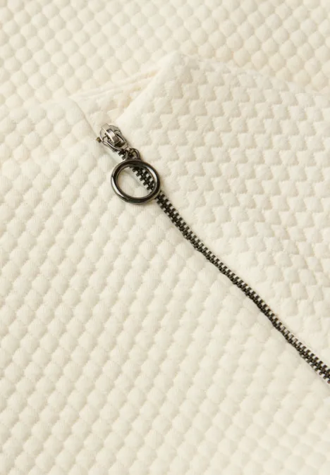 Shirt mit Zipper soft beige