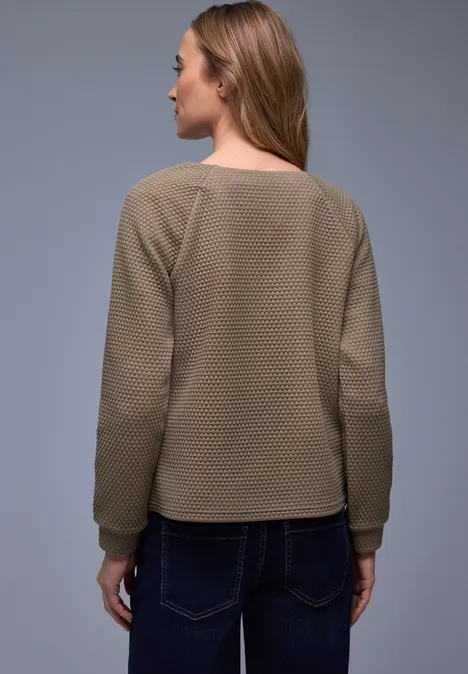 Shirt mit Zipper light terra mocha