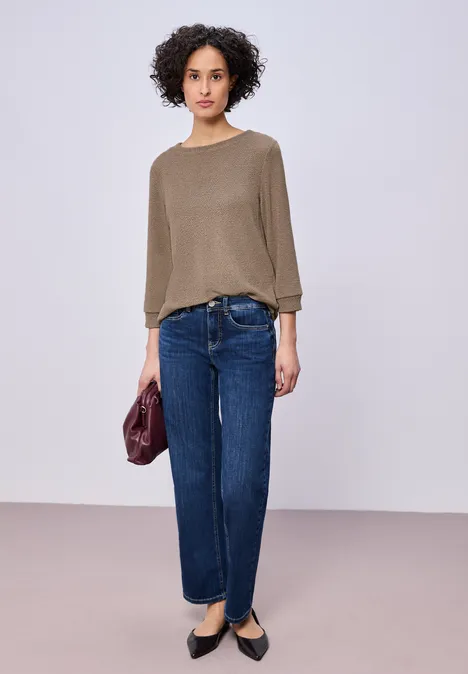 Koszulka w jednolitym kolorze light terra mocha