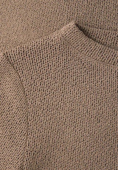 Koszulka w jednolitym kolorze light terra mocha