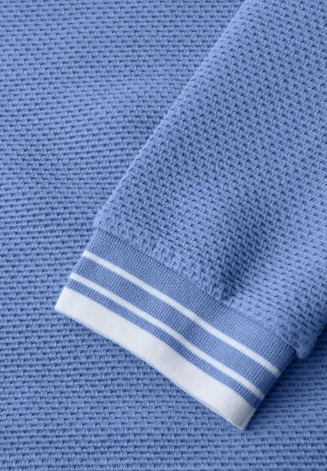 Strukturshirt mit Details bonnet blue
