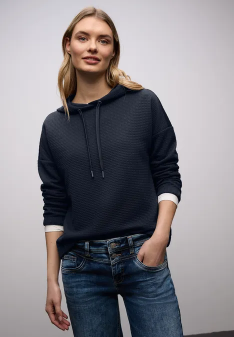 Hoodie Shirt shadowed navy