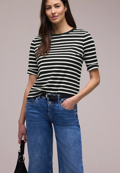 T-shirt à rayures Black