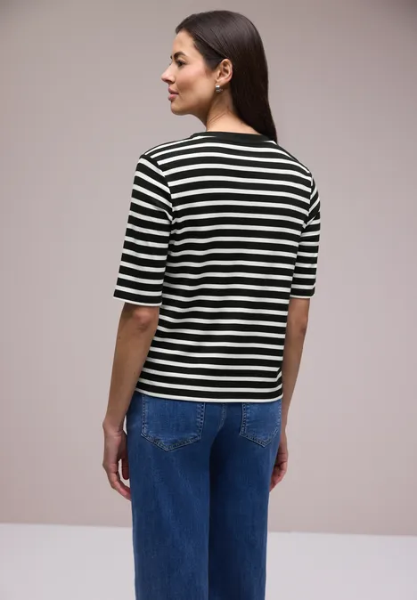 T-shirt à rayures Black