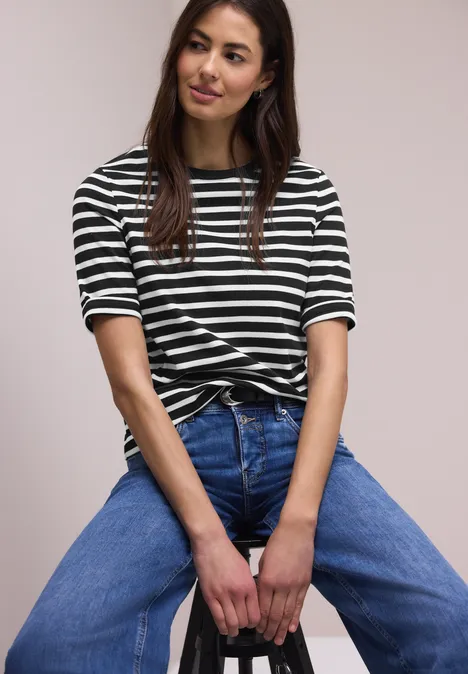 T-shirt à rayures Black