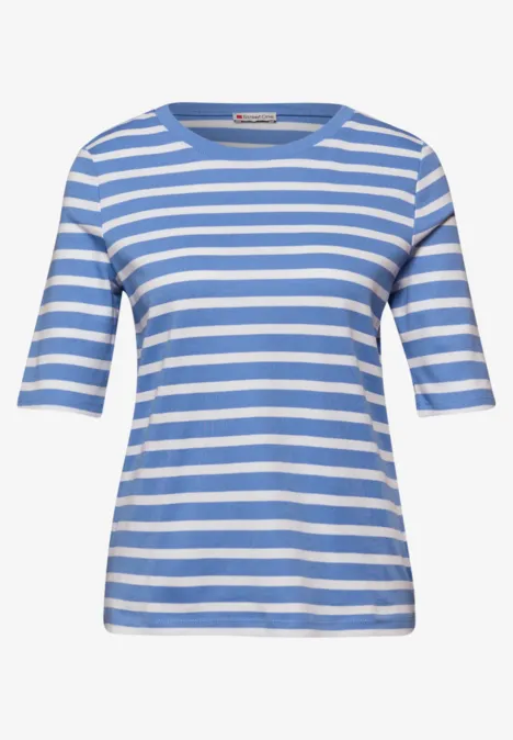 T-shirt à rayures bonnet blue