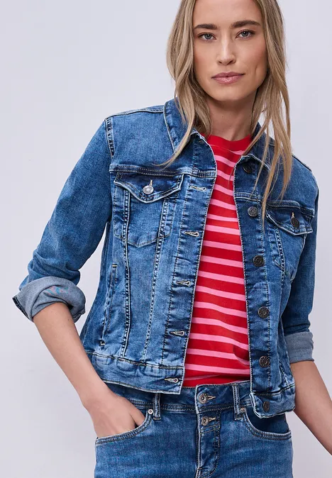 T-shirt à rayures ibis rose