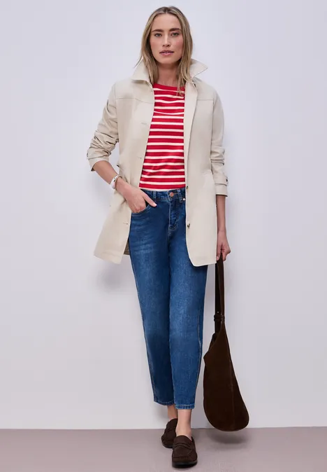 T-shirt à rayures salsa red