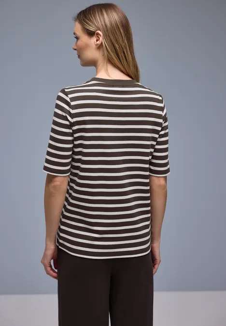 Gestreiftes Shirt molten earth