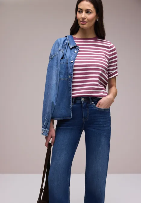 T-shirt à rayures dark clouded blush